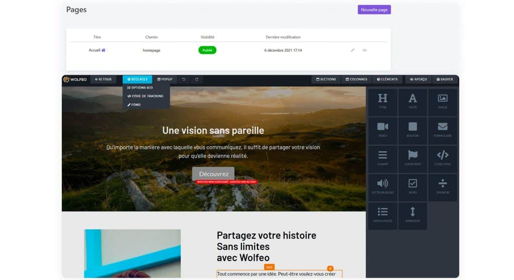 wolfeo editeur marketing site internet